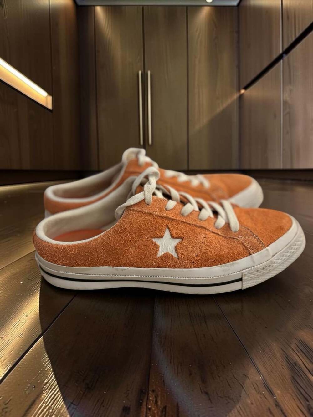 Converse One Star Suede Mule Size 7.5 Orange White